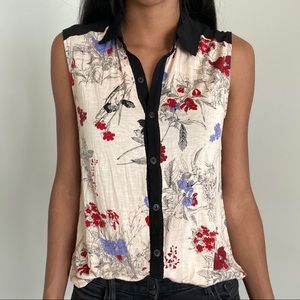 XS Cooperative Sleeveless Button-Up